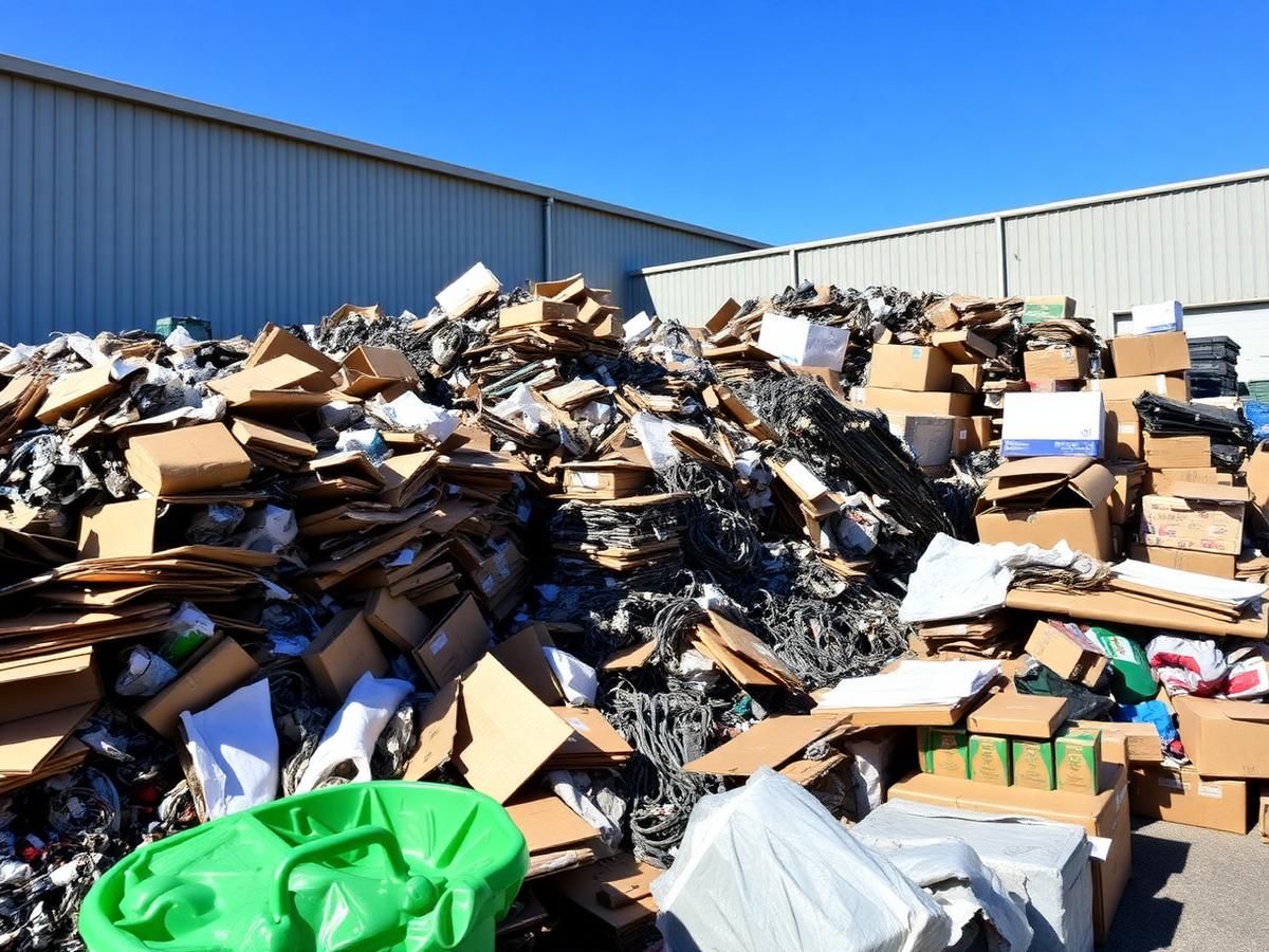 Sorted recycling and donation piles